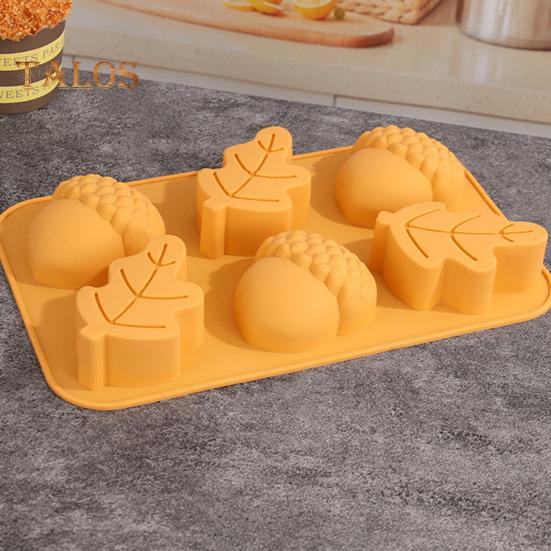 Thanksgiving Silicone Cake Mold for Pumpkin Fall Leaf Shapes Reusable Flexible Chocolate Mold Heat Resistant Baking Tool for Fall Harvest Theme Party
