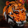 3000PCS Creative The King of Beasts Tiger Head Building Blocks DIY Animal Construction Set Bricks Home Decor Gift For Friend