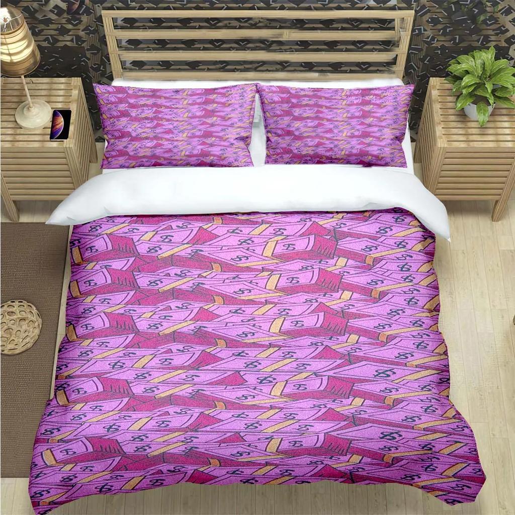 Modische 3D Lustige Geld Dollar Druck Bettwäsche Sets Bettwaren Set Bettbezug Bettdecke Set Bettwäsche Set Luxuriöses Geschenk