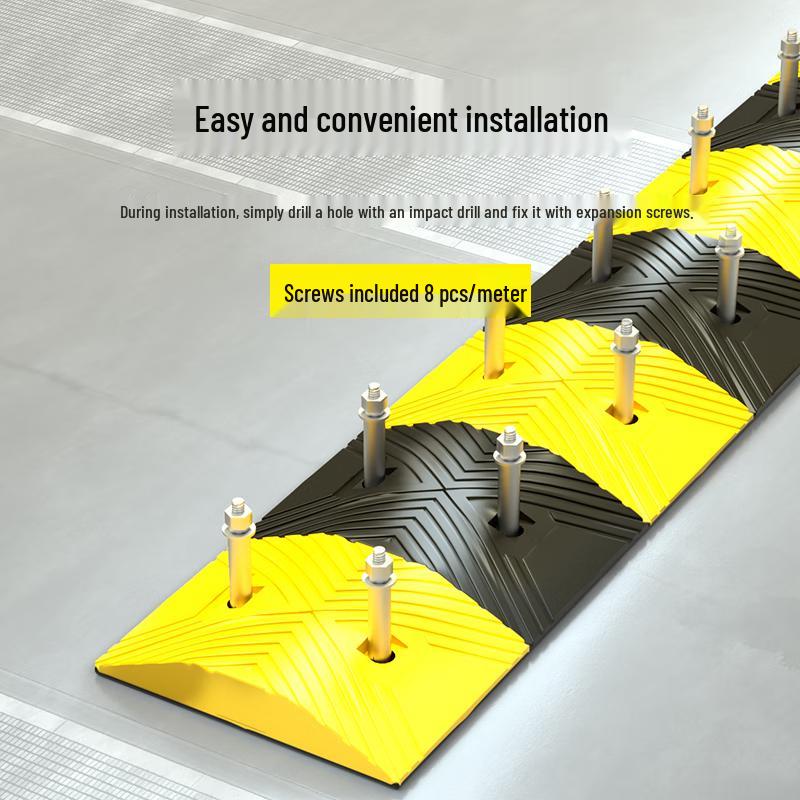 Heavy-Duty Rubber Speed Bump