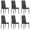 Day and Night - Day and Night Dining Chairs 6 Units Dark Gray Fabric