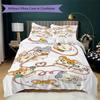 Set Copripiumino Trapuntato con Fantasia Hamtaro Copripiumino Federa Decorazione per la Casa Regalo di Compleanno (1 * copripiumino + 2 * federe senza imbottitura)