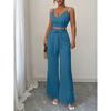 Deep V-neck Camisole Casual Pants Set Deep V-neck Strap Casual Pants Suit