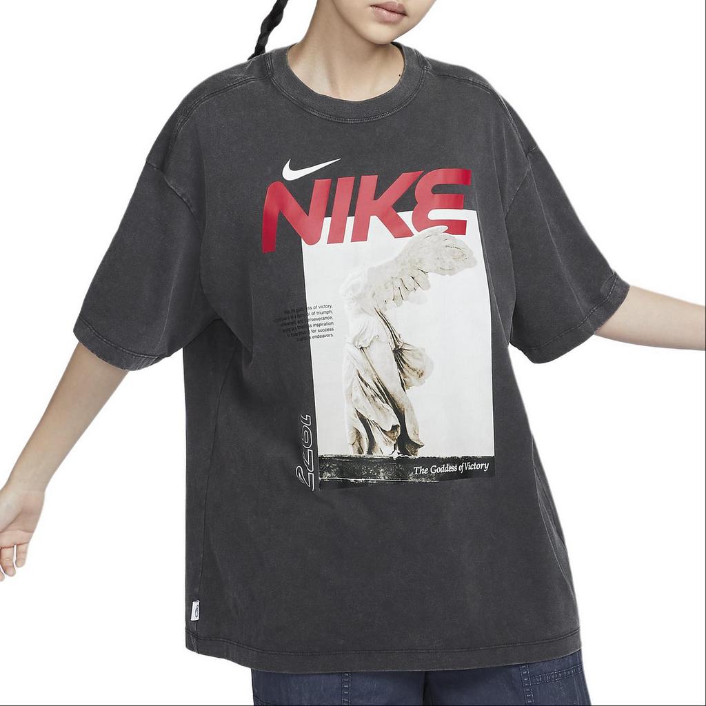 Nike Sportswear T Shirt Women's Gray Black HF6292-060