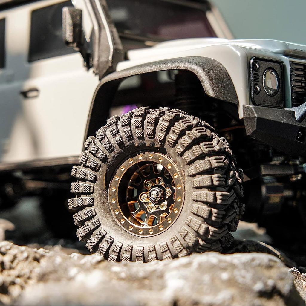 RC Car Upgrade Accessories Beadlock Rims 12-Spoke Wheels for 1/18 TRX4M 1/24 SCX24 Deadbolt- RC Crawler Beadlock Wheel