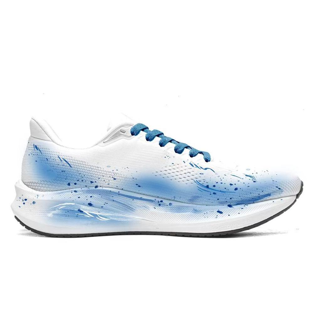 Li Ning Red Hare 9 Jacquard Traspirante Rimbalzante Basse Scarpe da Corsa Suola in Gomma TUFF RB Donna Blu Bianco ARPW004-8(Team60-)