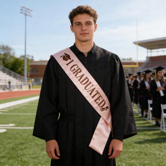 Graduation Sash Class of 2026 Grad Honor Sash I Graduated Satin Sash for Congrats Graduates Party Supplies