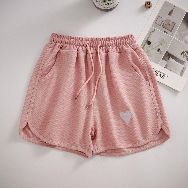 Pantalones Cortos Casuales con Diseño de Corazones para Mujer Verano Nuevos Dulces Casuales Deportivos