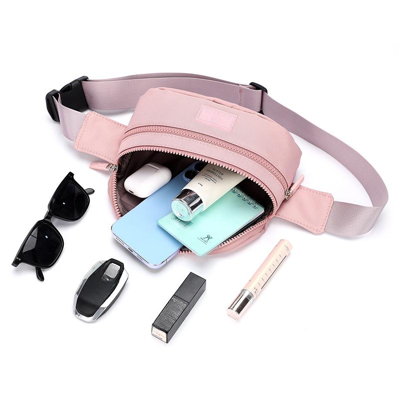 New Ladies Purse Simple Casual Nylon Slung Shoulder Bag Multifunctional Outdoor Sports Mobile Phone Chest Bag