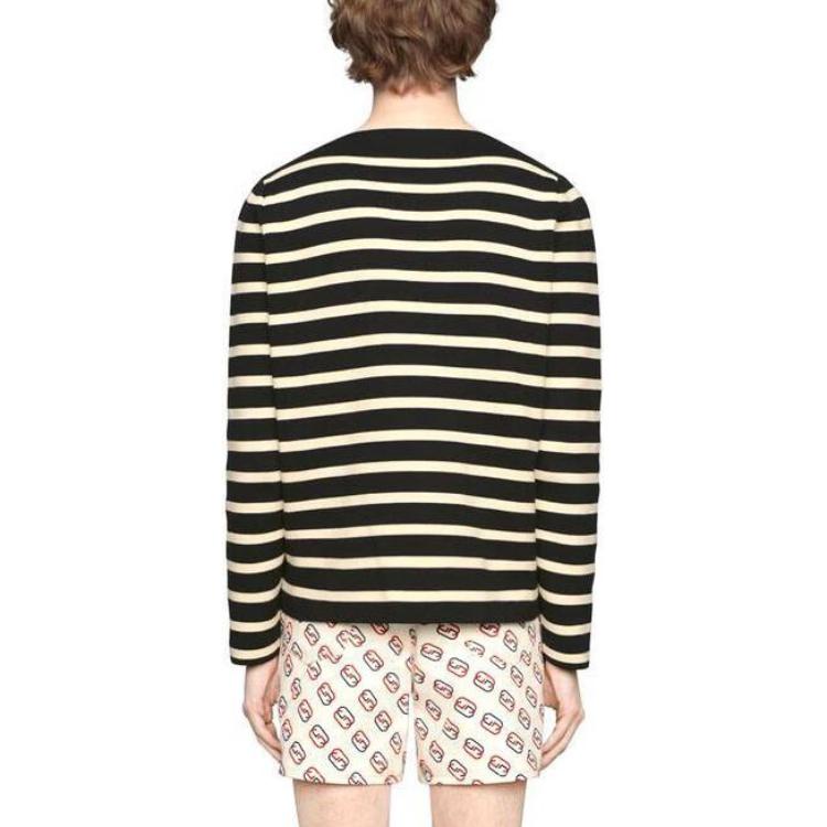 GUCCI Striped Lyre Sweater 575545-XKATH-4650