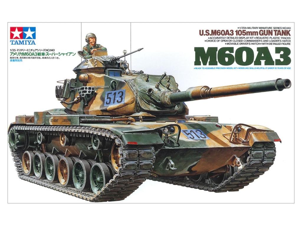 Tamiya Military Miniature Series 140 American M60A3 Tank Plastic Model Kit 35140 1/35 No.