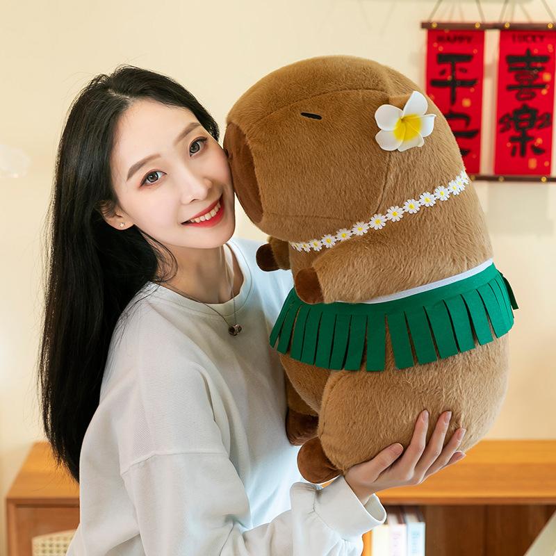 Grass Skirt Capybara Kapibara Plush Doll Plush Toy Capybara Throw Pillow Birthday Gift