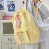 Niche Ins Fresh Solid Color Backpack Cute Female Student Large Capacity Campus Class Backpack Simple Casual Bag