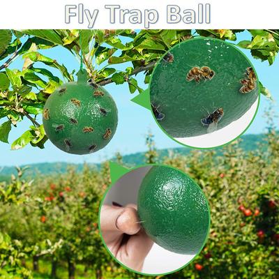 Hanging  Ball Fruit Fly Catcher Sticky Trap Insect Bees Fly-Killer