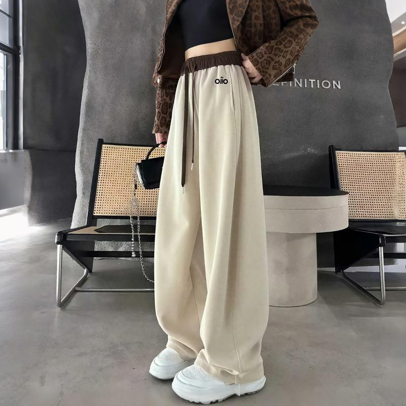 Autumn Winter Elastic Waist Street Style Loose Casual Sports Pants Women All-match Sweatpants Trousers