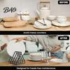 Space Saving Cookware Holder Metal Cutting Board for Kitchen Countertop, Multi?Slot Organizer Stand Pot Lid Rack Chopping Boards, Lids, Bakeware