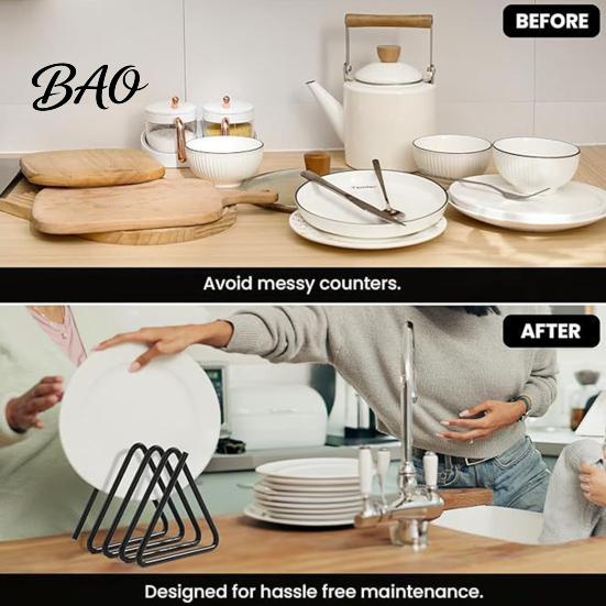 Space Saving Cookware Holder Metal Cutting Board for Kitchen Countertop, Multi?Slot Organizer Stand Pot Lid Rack Chopping Boards, Lids, Bakeware