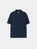 KINETO Wave-Cutting Pique Shirt_Navy
