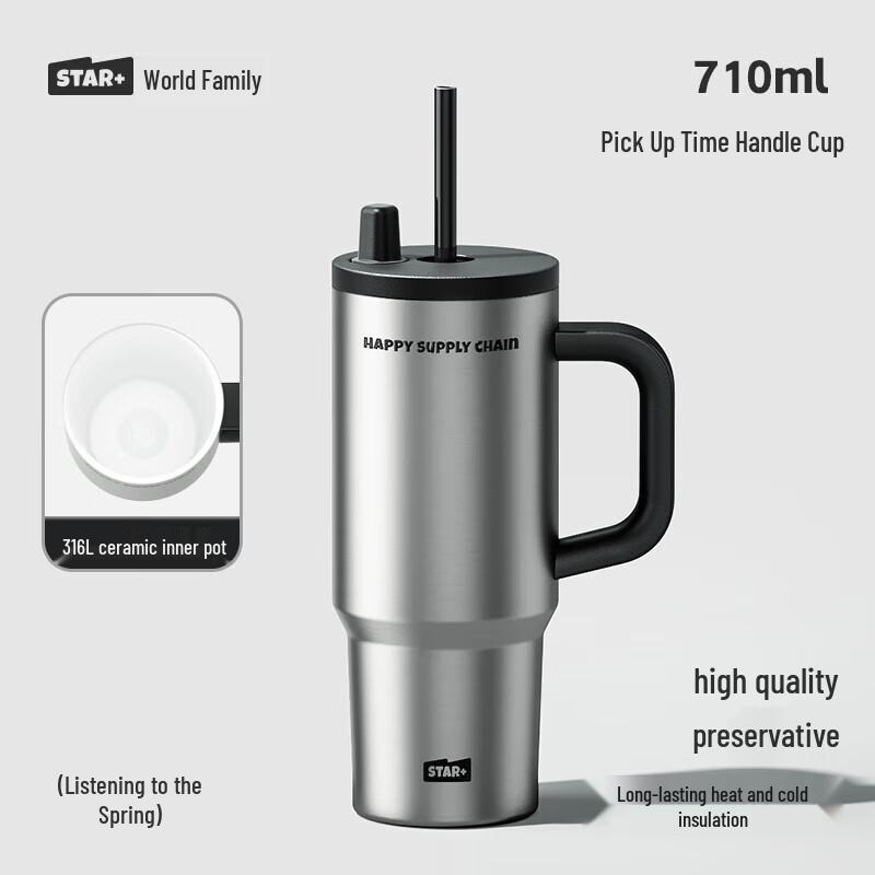 Shidajia Large Capacity Car Insulated Straw Coffee Tumbler