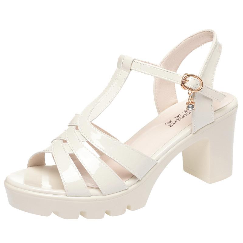 Ankle Strap High Heels Sandals for Women 2025 Summer Platform Gladiator Sandalias Chunky Heeled Sandles Casual Beach Shoes