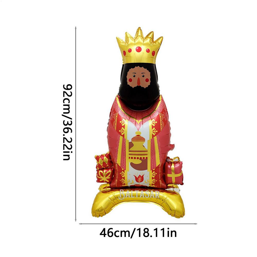 KidsParty Balloons 3 Pieces King Shape Standing Festive Supplies Decorative Festive Balloons for Party Planners Christmas Home Others