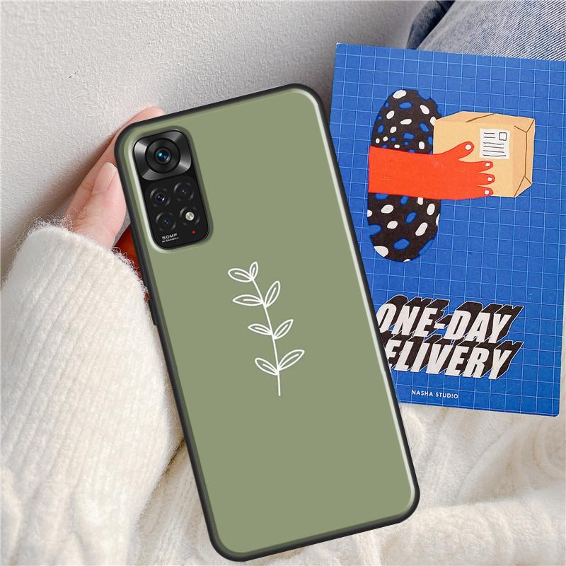 Green Aesthetic Case For Redmi Note 11 Pro Cover For Redmi Note 10 Pro 8 9 10S 11S 9A 9C K50 K40 Gaming