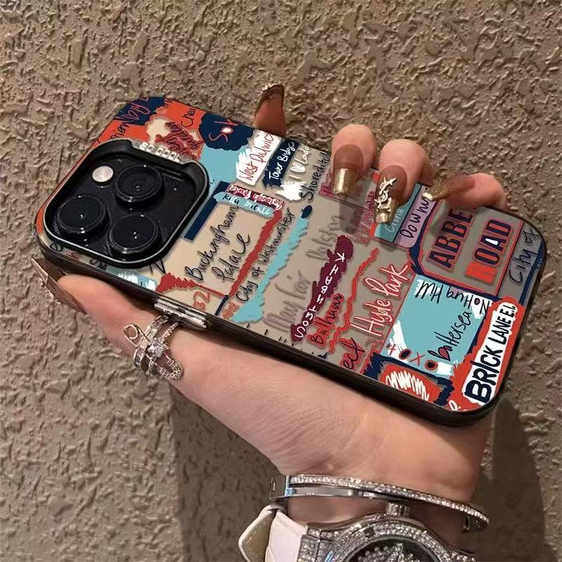 The new model is suitable for iphone17 mobile phone case Apple 15promax/14/13pro/12 trendy cool English 16