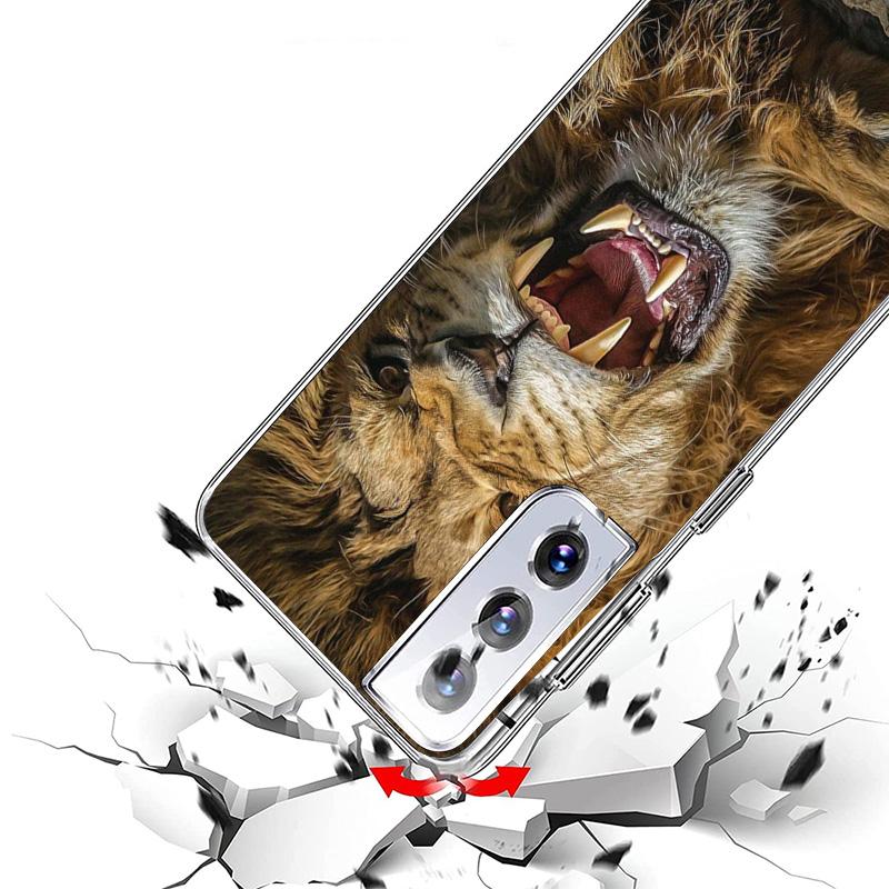 Lion Alpha Male Cub King Phone Case For Samsung Galaxy S24 S25 Edge S26 Ultra S23 S22 S21 Plus S20 FE + Personalized Print Cover