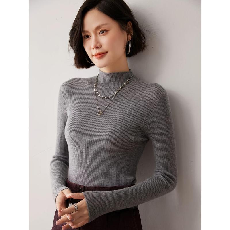 Chic Semi High Neck Knit Sweater - P 71737