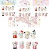 Adorable 8 Piece Hello Kitty Cartoon Figurine Collection Pvc Toy Set For Display