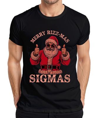 Merry Rizzmas Sigmas Christmas Cool Sunglasses Male Unisexs Tshirt