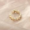 Rhinestone U Shaped Buckle Chains Geometric Korean Style Zircon Finger Rings Women Rings Open Rings