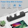Universal Electrical Socket Extension Cable USB Power Strip for Office 4pcs AC-Outlets 3 USB Ports Surge Protector