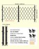 VEVOR Double Folding Security Gate, Lockable Scissor Gate with 360 Degrees Swivel Casters, Outdoor Barricade Steel Retractable Gates