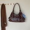 Retro Commuter Bag, New Handbag, Large Capacity, Rivet Love, Fashionable Shoulder Bag.