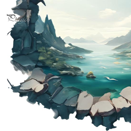 Indoor Outdoor Decorative Sticker 3D Mountain & River Landscape Wall Sticker, PVC Waterproof Mural, Peel And Realistic Mural Stick Decals for