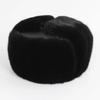 New Winter Men Outdoor Real Mink Fur Bomber Hats Male Super Warm 100% Natural Mink Fur Hat Luxury Man Real Sheepskin Leather Cap
