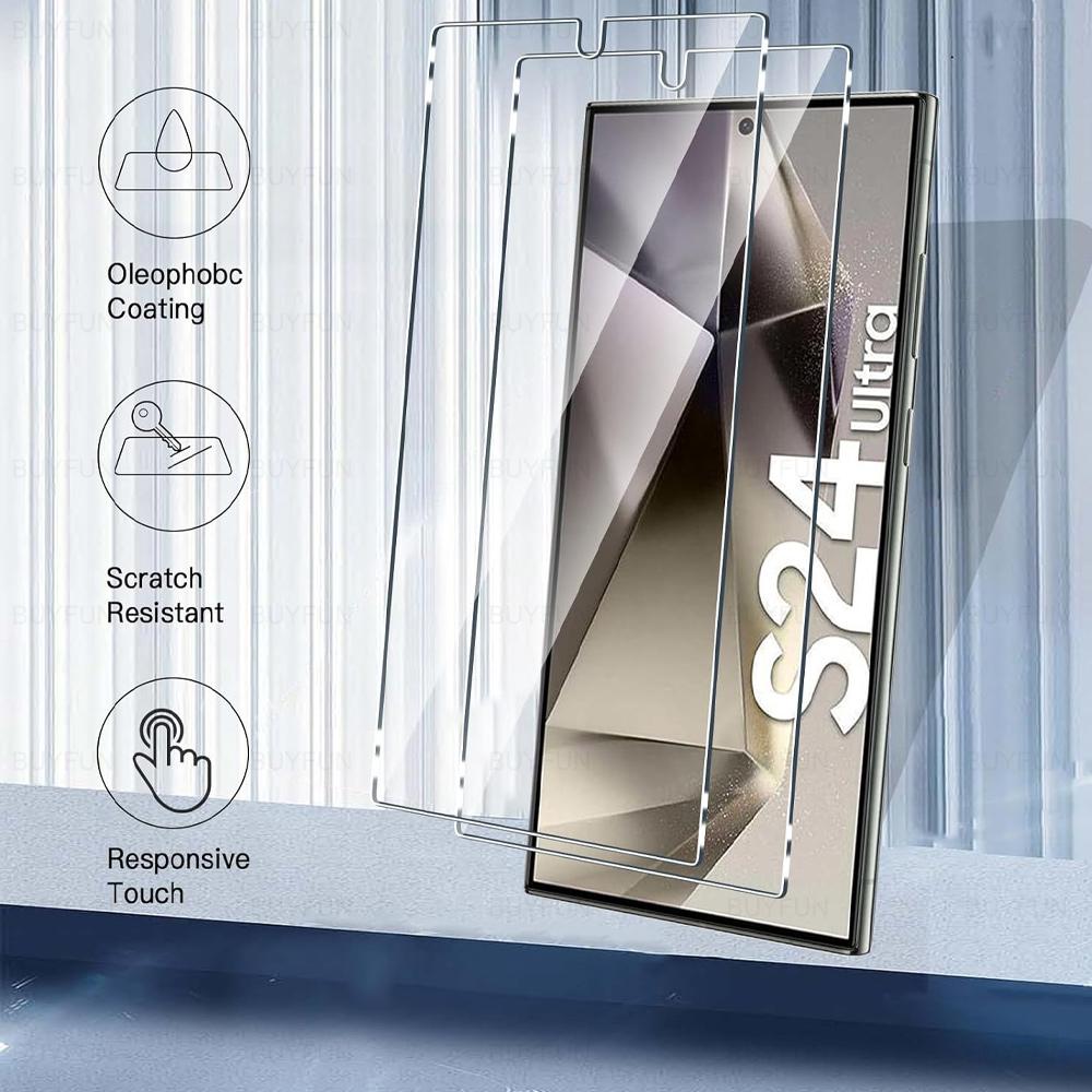 2 Pcs Screen Protector Tempered Glass For Samsung Galaxy S24 Ultra Protective Glass S25 S26 UItra S24Ultra S25Ultra S26Ultra 5G2