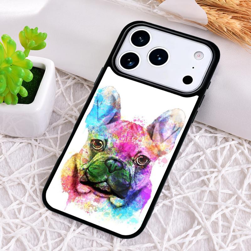 Cartoon Französische Bulldogge Handyhülle für iPhone 17 Air 16 15 11 12 14 13 Pro Max Stoßfeste Hülle