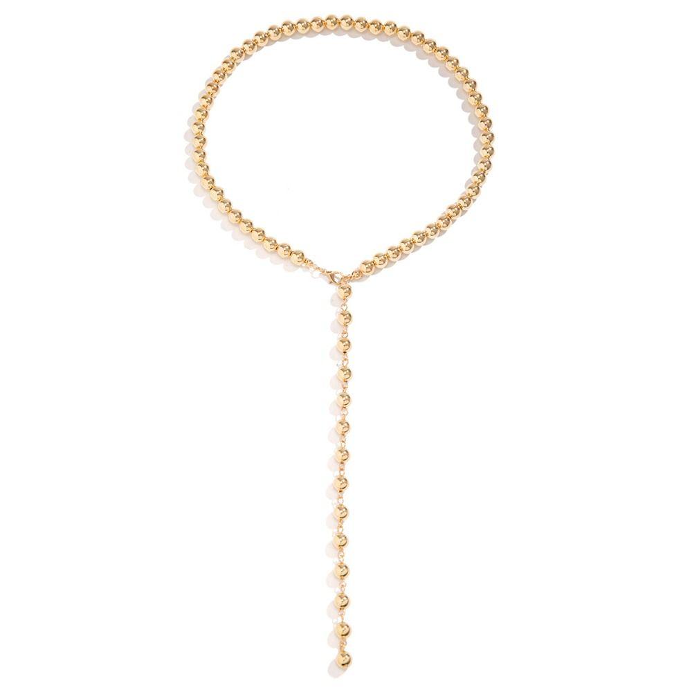 Bohemian Pearl Necklace Goth Y-Shaped Necklace Elegant Retro Clavicle Chain  Gift Idea