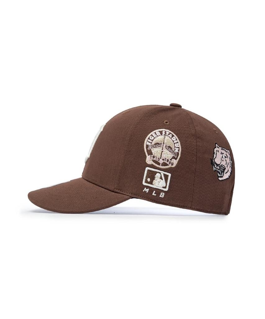 Emelbi Signature All-Over Patch Structure Ball Cap Det (Neon Brown)