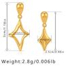 Minimalist Irregular Hollow Star Silver Needle 18k Gold Plated Stud Earrings For Women