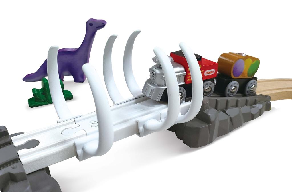Hape Dinosaur Rail Deluxe Set for Ages 3 and Up Wooden Rail Set Toy E3795