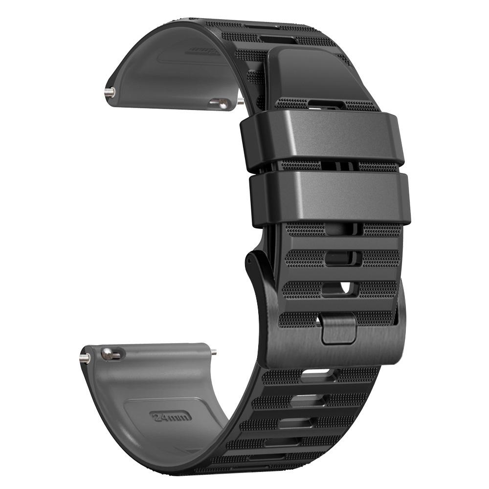 Silikonový 24mm řemínek pro hodinky Ticwatch Pro 5 Enduro/Atlas/Zeblaze Ares3 pro chytré hodinky Garmin Venu X1 Řemínek Náramek Řemínek na hodinky