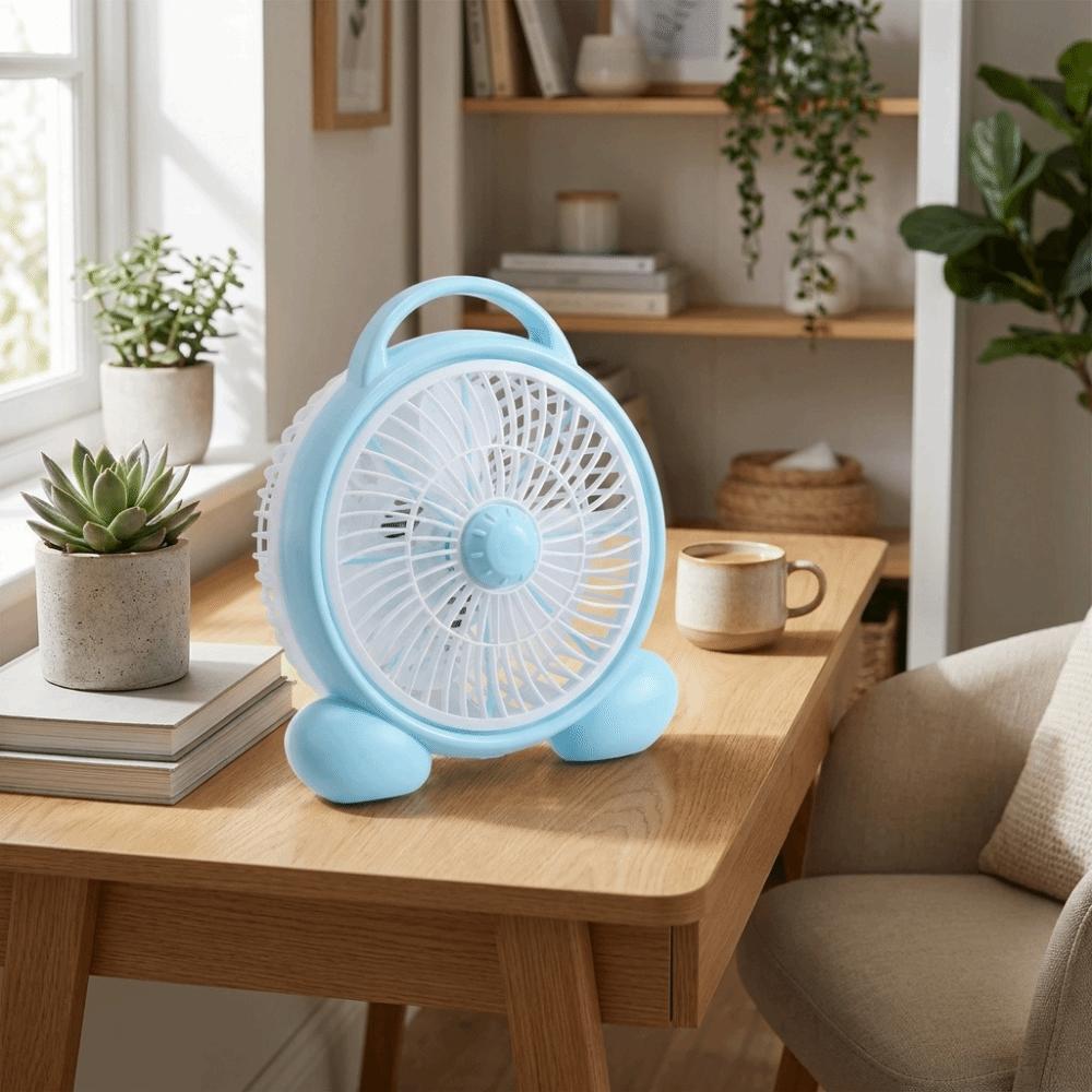 Low Noise USB Rechargeable Mini Desk Fan Rechargeable Power Supply Quiet Personal Cooling Fan Dorm