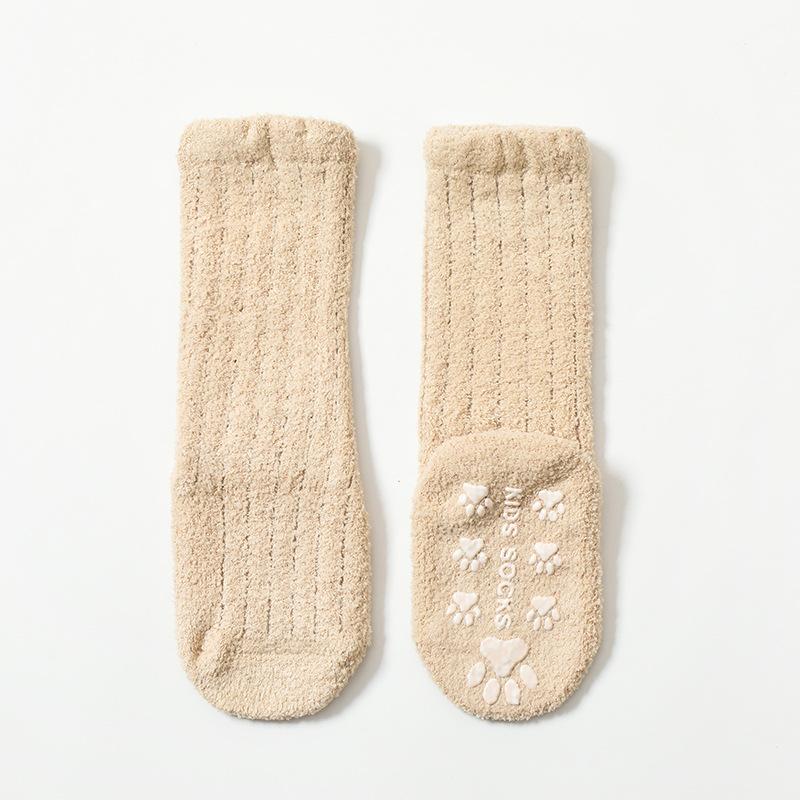 

Coral Fleece Baby Anti Slip Floor Socks Girls Boys Toddlers Long Socks Winter Warm Thick Indoor Grip Socks S 1-2Y