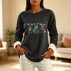 Women's Lined Long Sleeve Round Neck Halloween Sweatshirt Winter Casual Top