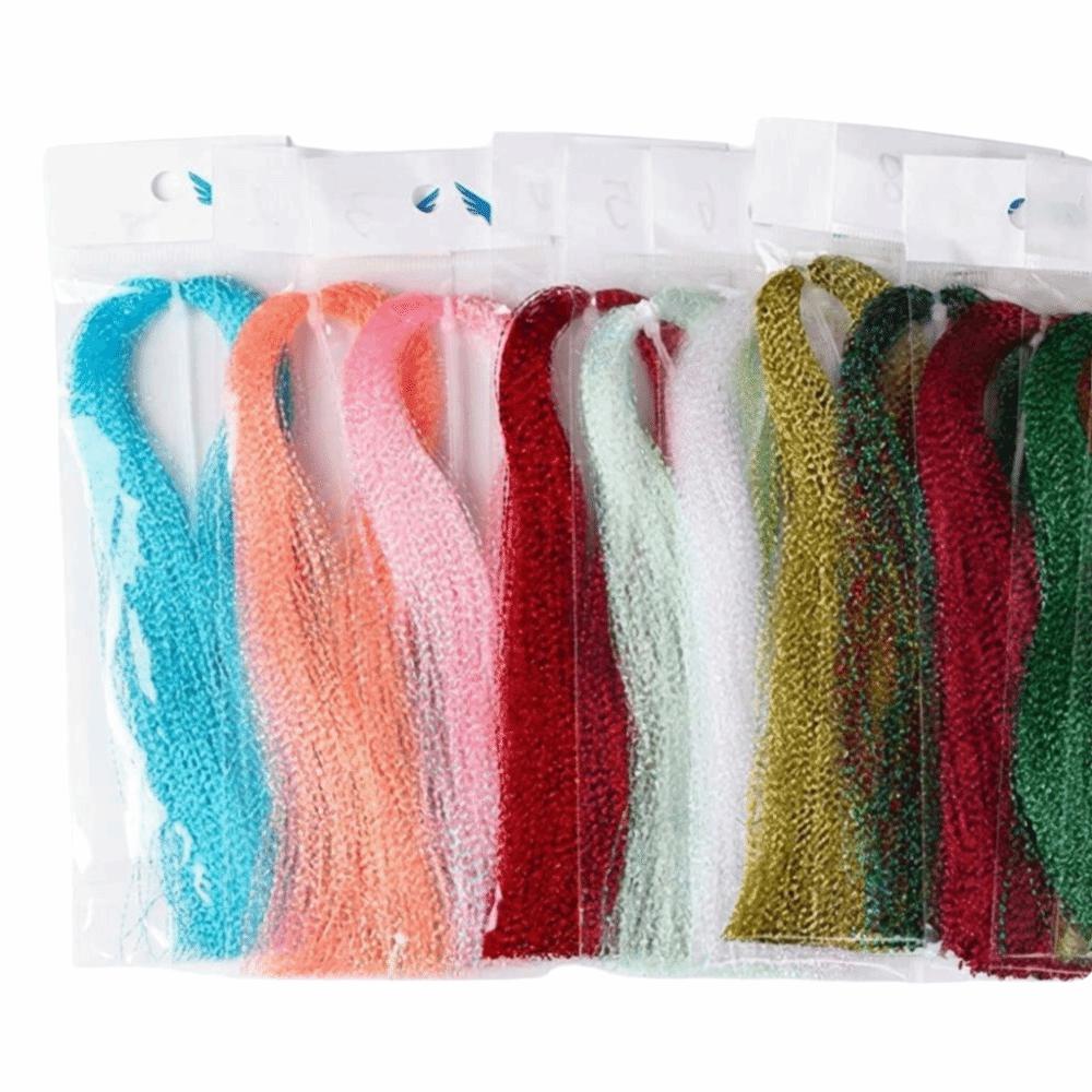 10 Packs 35cm Fly Fishing Tying Material 10 Colors Fishing Lure Tying Material  Fly Fishing Tools