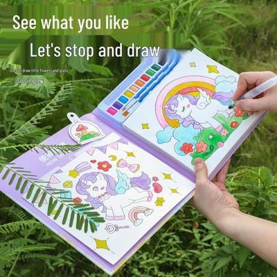 Kids' Watercolor Paint & Doodle Coloring Book for Kindergarten