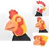 Laughing Rooster Head Mask Latex Animal Face For Costume Parties And Festive Events